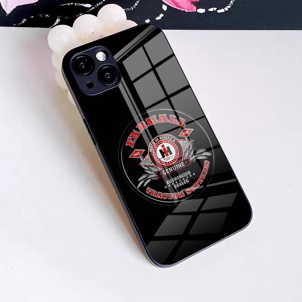 Чехол для телефона с логотипом трактора Case IH Для IPhone 17 Pro Max 16 15 14 Pro Max 13 11 X Xs Xr 8 7Plus Стеклянная крышка