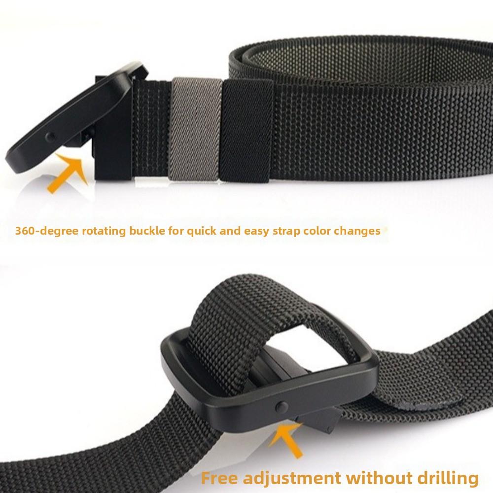 No Hole Design Men Belt Soft Jeans Belt Practical Adjustable Web Belt Outdoor Activities