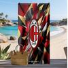 Пляжное полотенце с принтом AC Milan, быстросохнущее, мягкое, портативное, большое, прямоугольное, пляжное покрывало для путешествий, бассейна