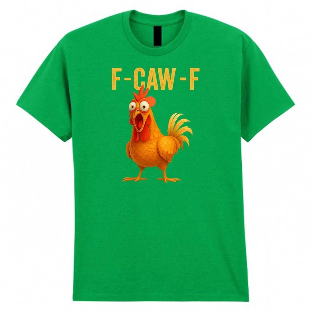 FCawF Funny Chicken TShirt Meme Quote Vintage Unisex Tee Top Gift Xmas