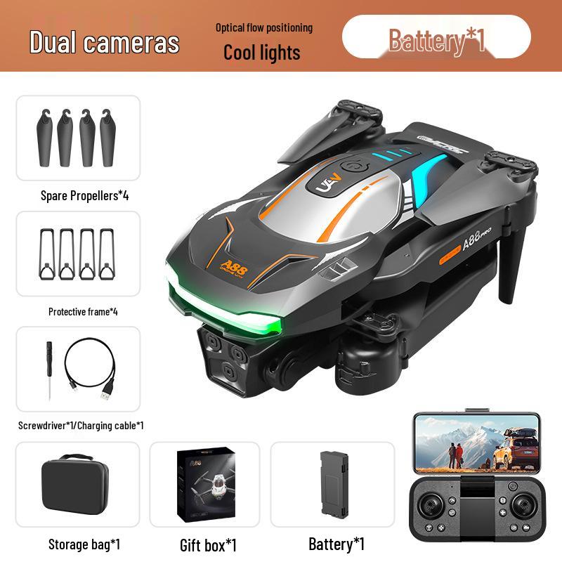 A88 Drone: 8K HD Aerial Photography, Optical Flow, Triple-Camera, Remote-Controlled Aircraft Toy