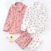 Spring, Summer and Autumn New Style Women's Pure Cotton Gauze Home Clothes Suit Long-sleeved Trousers Cute Cartoon Suit for Women