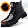 Genuine Leather Motorcycle Boots High Top Mens Casual Shoes Versatile Classics Male Ankle Boots Warm Winter Footwear