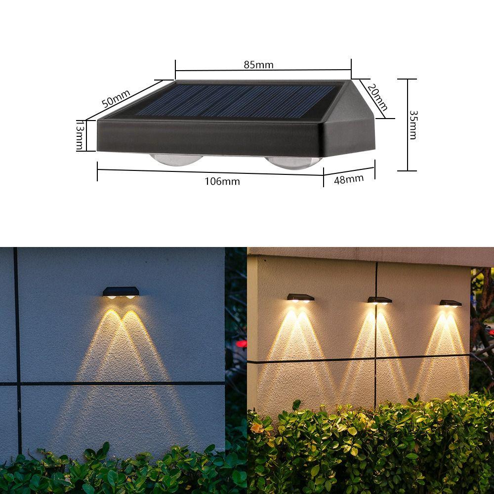 3LED Waterproof Solar Wall Lamps 2LED Solar Wall Lights Yard Atmosphere Wall Lights Decor