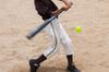 Baseball batting training ball, perforated PE material, fluorescent green, 42mm,
