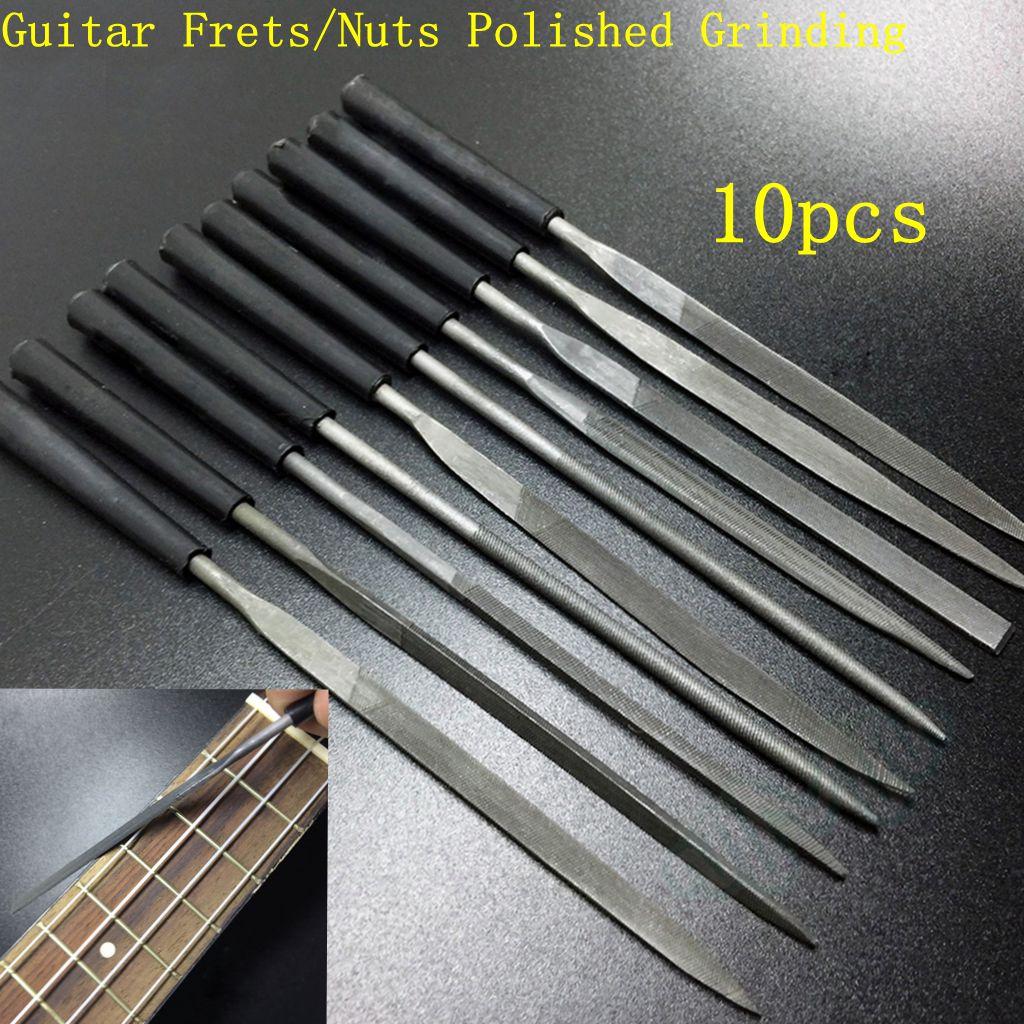 10 Pcs Guitar Frets/Nuts Polished File Rasp Grinding Knife Professional Repair Burnish Tool for Guitar Ukulele Mandolin