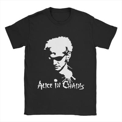 Группа Alice in Chains Мужские футболки Крутые футболки с коротким рукавом и круглым вырезом 100% хлопок 4XL 5XL Топы