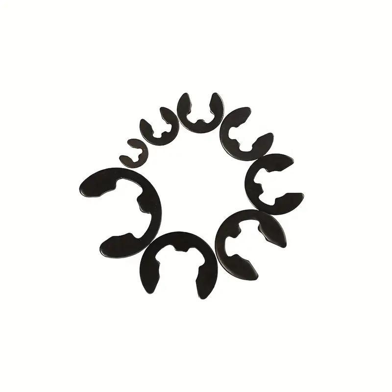 120 шт. Набор стопорных колец из черной нержавеющей стали, набор стопорных колец E-Clip, шайб для крепления вала M1.5-M10