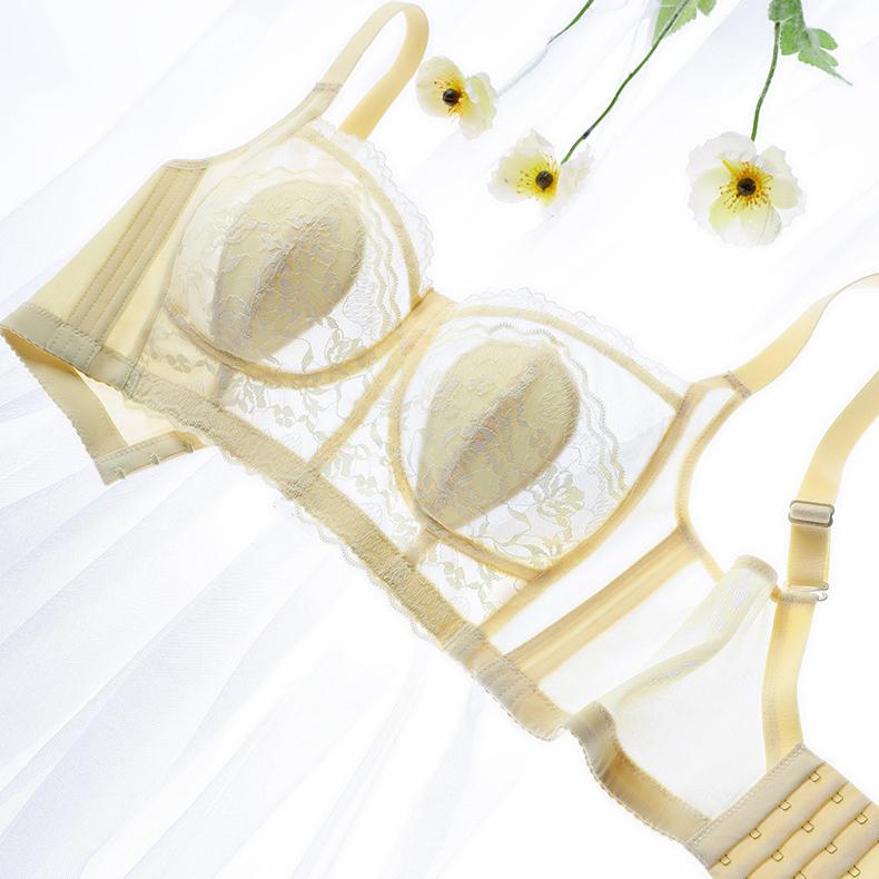 Lingerie Women's Large-sized Close-in Bra Thin Tapered Anti-sagging Bra Without Underwire Push Up Bra