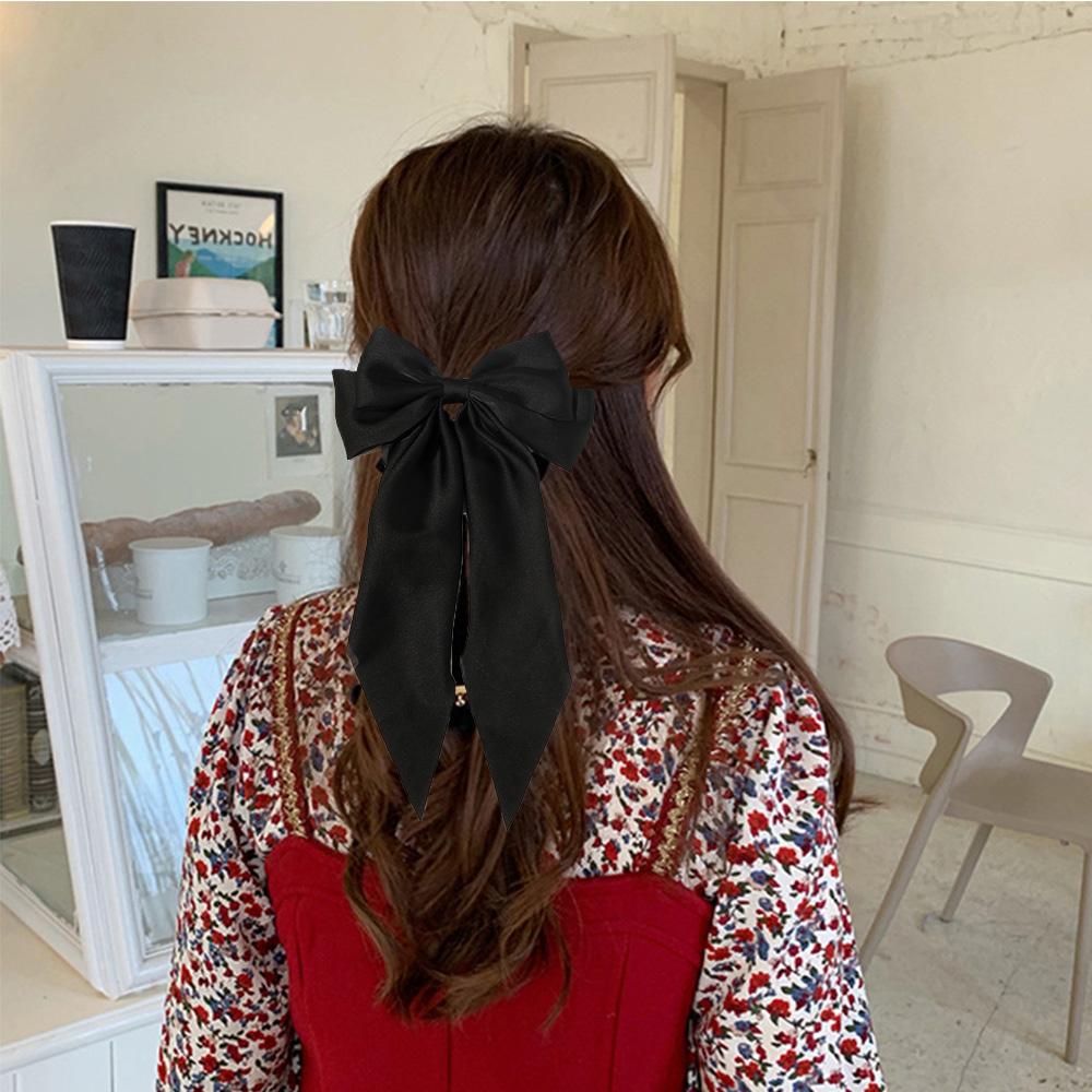 Color Two-layers Oversize Bow Women Bow Hair Clip Ribbon Hairpins Spring Clips Hair Accessories