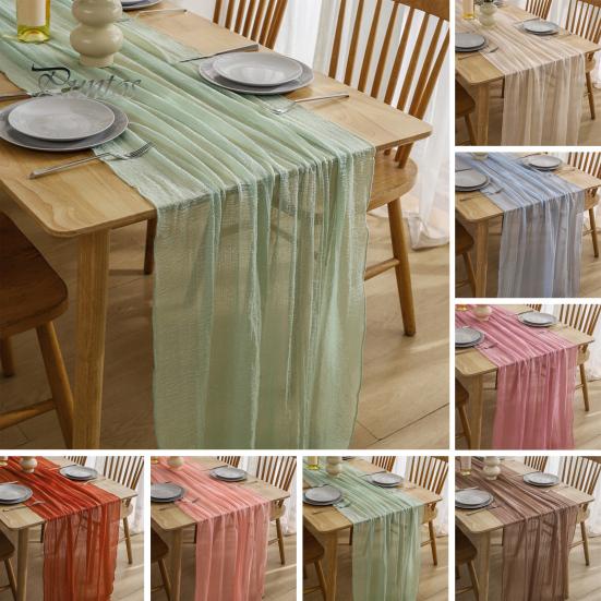 Марлевая дорожка для стола 80x300 см, марлевая дорожка для стола в стиле бохо, однотонная скатерть для свадебной вечеринки, украшения для девичника