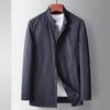 Spring and Autumn Stand-up Collar Micro-elastic Solid Color Middle-aged and Young Business Leisure Anti-wrinkle Non-ironing Jacket