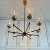 Люстра Modern Globe Mid Century Brass Antique And Matte Black Chandelier Lights Industrial Décor