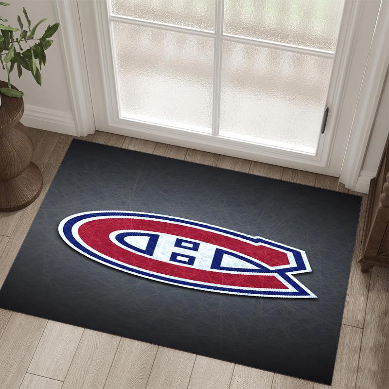 Дизайн Montreal Canadiens Кристальный Велюровый Ковер Уютный Не?Нескользящий ковер с принтом для спальни, гостиной, прихожей