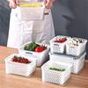 With Lid Fridge Fresh Container Box Big Capacity Vegetable Fruit Container Box Drain Basket