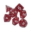 7 штук сплошных акриловых многогранных кубиков D20, D12, D10 (00-90 и 0-9),D8,D6 D4. для развлечения