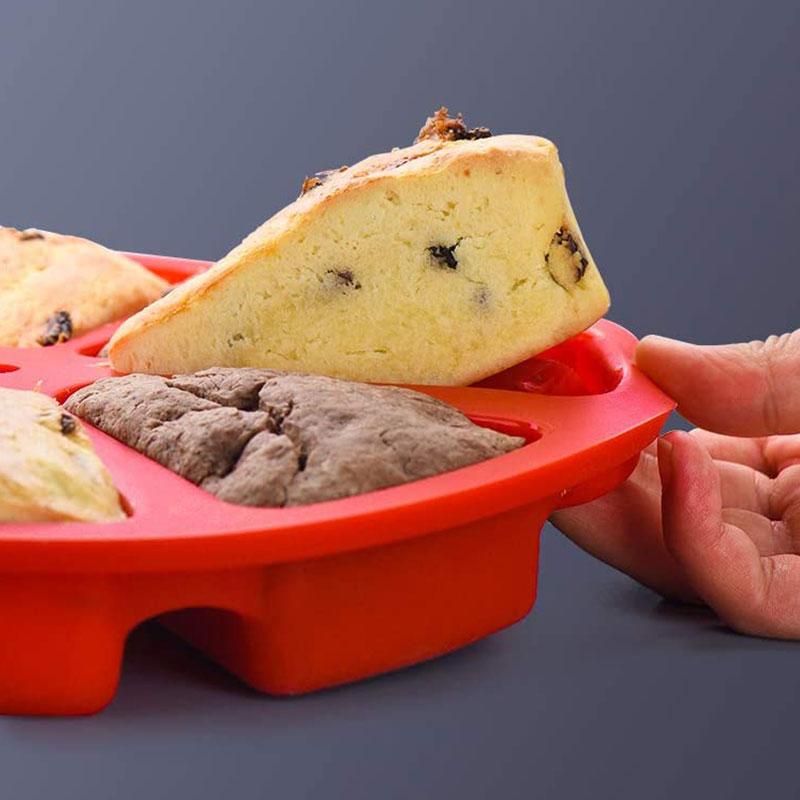 Силиконовая 8 треугольная полость, порционная форма для торта, ломтик теста, форма для пиццы, полезная