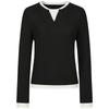 JUZI AnnaCoco Women's Color-Block Faux Two-Piece Wool Blend Sweater