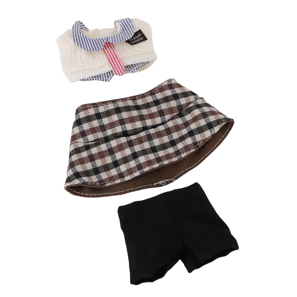Clothing Kit for 17cm Dolls Bucket Hat Top and Pants Gentleman Outfits Dressing Decoration Collectibles