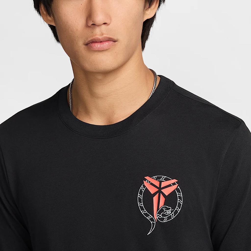 Nike Dri-Fit FW24 Kobe Носки Повседневная Быстросохнущая Футболка с Круглым Вырезом Мужские Топы Черный HV5151010