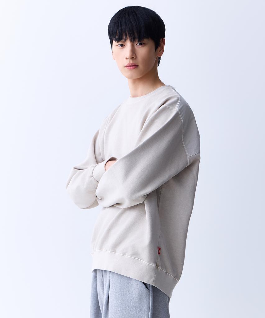 ADERNM Pigment Two-Tone Sweatshirt (Beige)