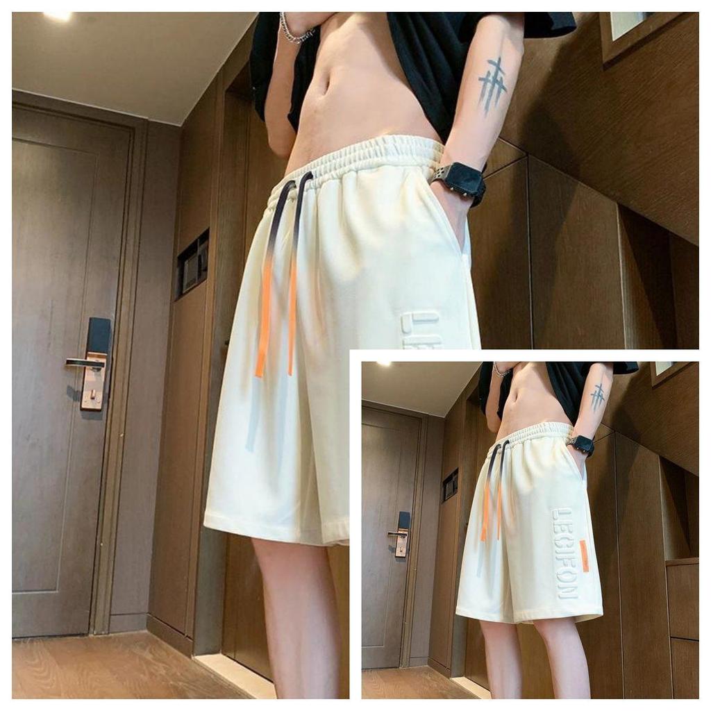 Новые летние мужские шорты с принтом в гонконгском стиле - модные повседневные спортивные штаны средней длины