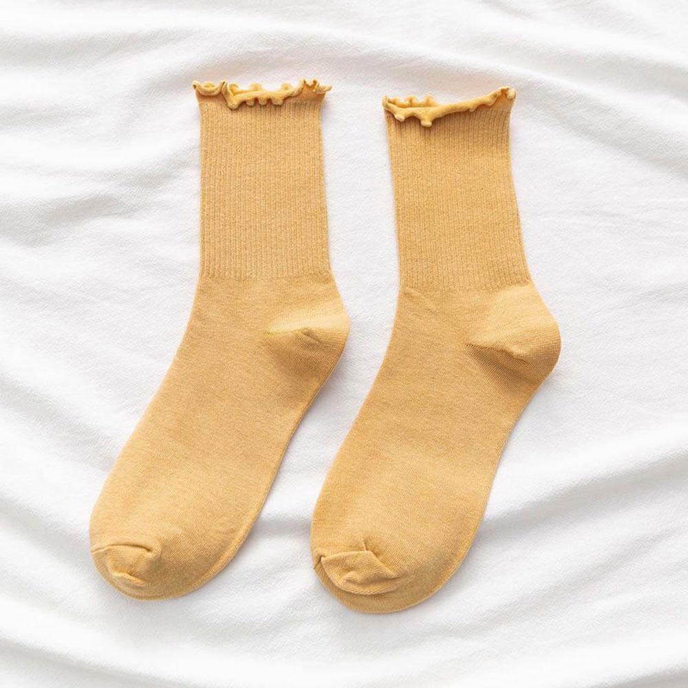 Белые носки, женские милые кавайные носки с оборками и рюшами, хлопковые фиолетовые японские яркие спортивные носки для скейтборда, черные