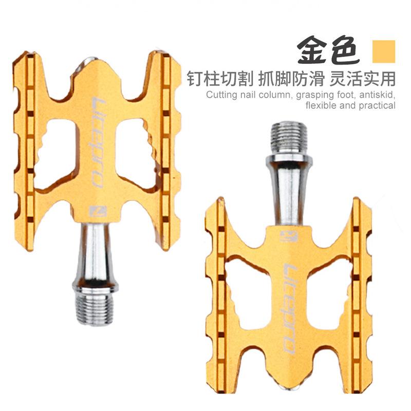 Litepro Lightweight Aluminum Alloy Bike Pedals Du Bearing Non Slip Pedal Pins Compatible With Folding Road Mountain Bikes Cyclin
