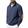 Autumn/Winter Stand-up Collar Half-Placket Zip-Up Sweatshirt: Stylish, Minimalist, Retro Men’s Sports Top