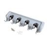 Kitchen Mop Broom Holder Wall Mounted Organizer Storage Hanger Rack(4 Positions and 5 Hooks)
