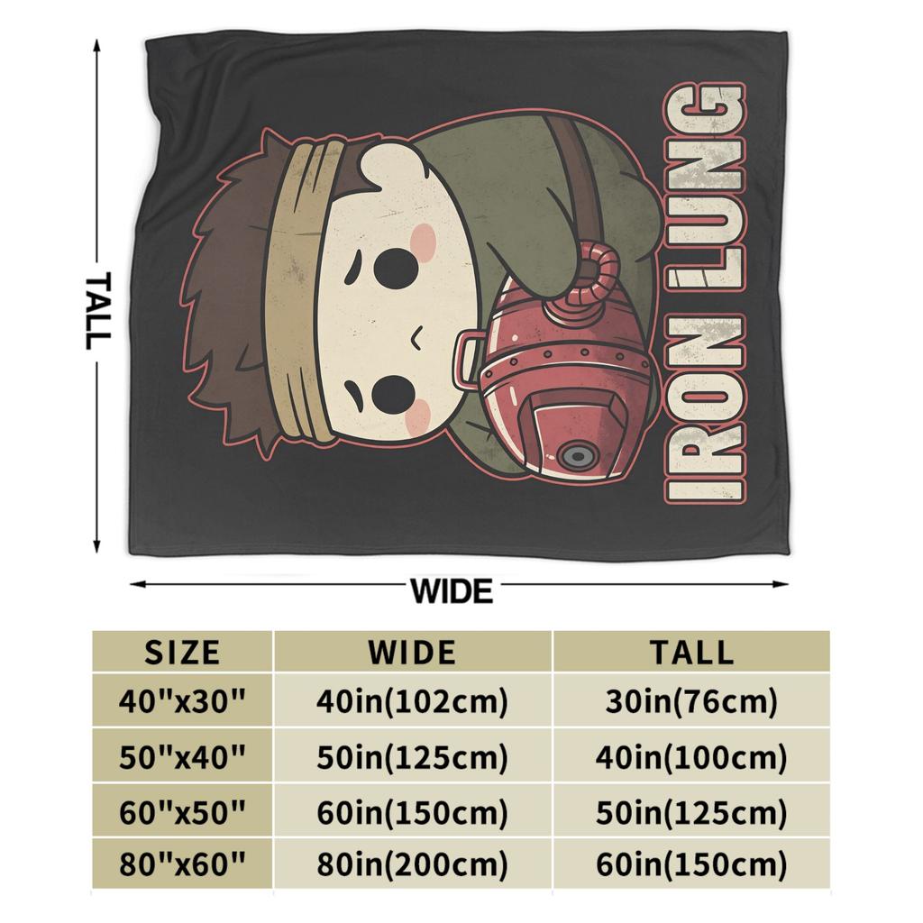 Horror Game Iron Lung Blanket Quality Soft Throw Blanket Spring Child Living Room Print Bedspread