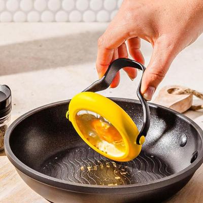 Силиконовые кольца для яиц с антипригарным покрытием и ненагревающейся ручкой, идеально подходят для жарки яиц, блинов, сэндвичей на завтрак
