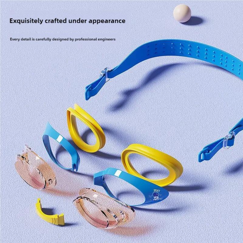 Детские очки для плавания Водонепроницаемые и с защитой от запотевания Высокочеткие Мультяшные Профессиональные очки для плавания для мальчиков и девочек