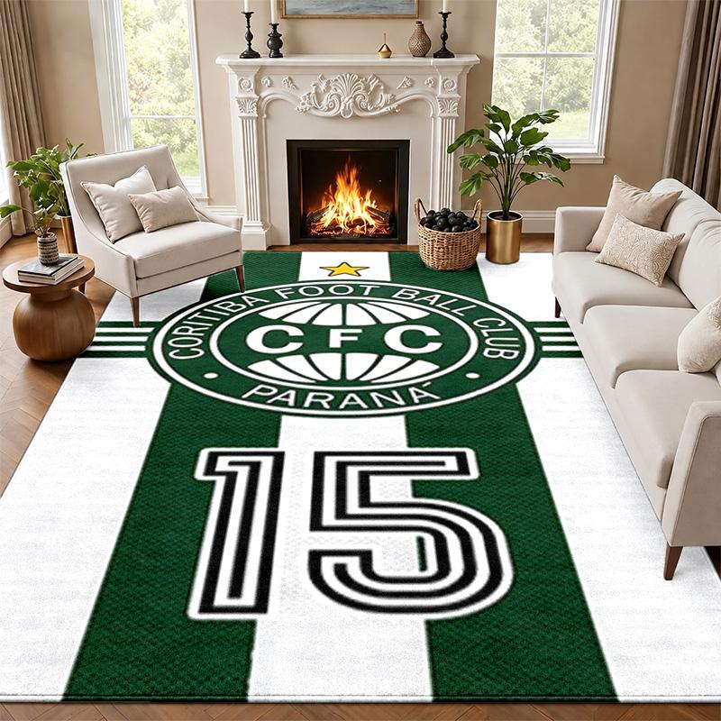 Coritiba FC Carpet Door Mat for Living Room or Bedroom Protective Mat Under Chair Office Decoration Christmas Gift Birthday Present