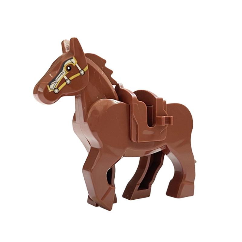 Building Block Military Doll Accessories War Horse Three Color Horse Saddle Equipment Mounted Toy