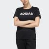 Adidas Футболка Essentials Linear Logo Color Block с коротким рукавом, женские топы, черный цвет FM5312