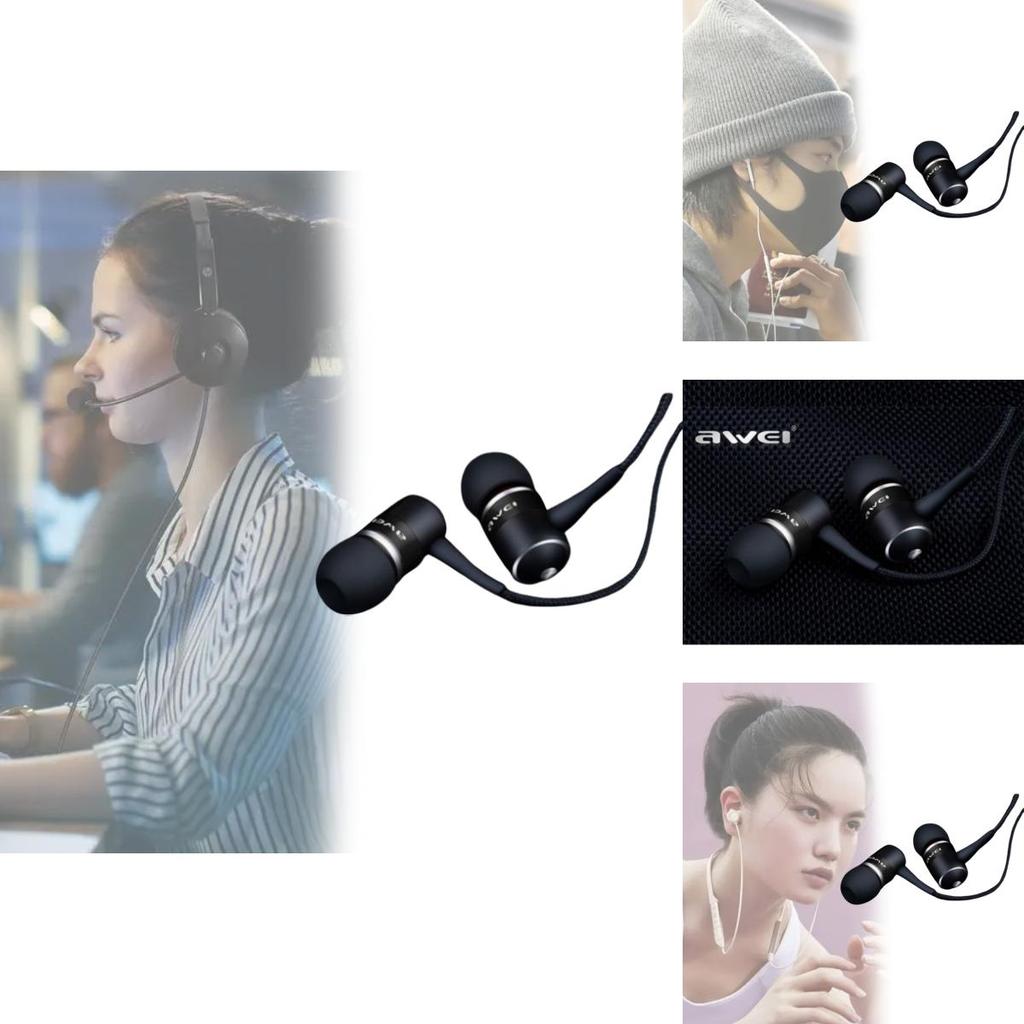 Для телефонов MP3-плееров Наушники Awei Q3 Премиум-качества Супербас Шумоизолирующие наушники