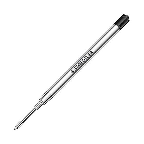 Шариковая ручка Staedtler, на масляной основе, серия Silver, 0,8 мм, 1 шт., 425 25F-9 и Стержень для шариковой ручки, на масляной основе, 0,8 мм, 1 шт., 458 F-9