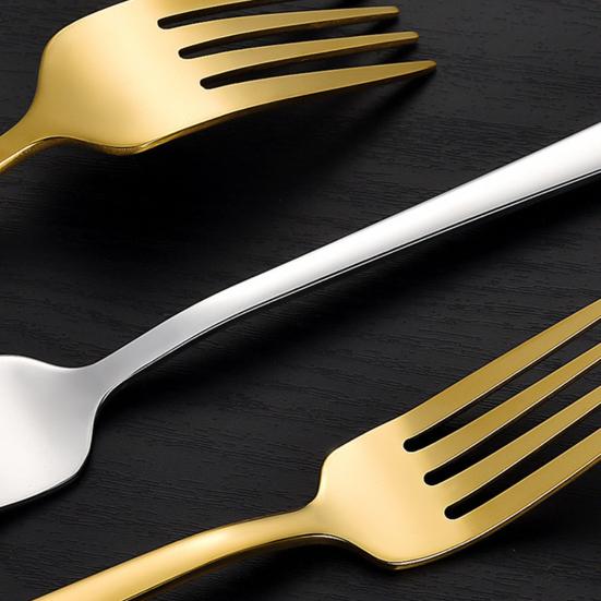 Ложка Вилка Нержавеющая сталь Корейский стиль Элегантный Прочный Легко чистить