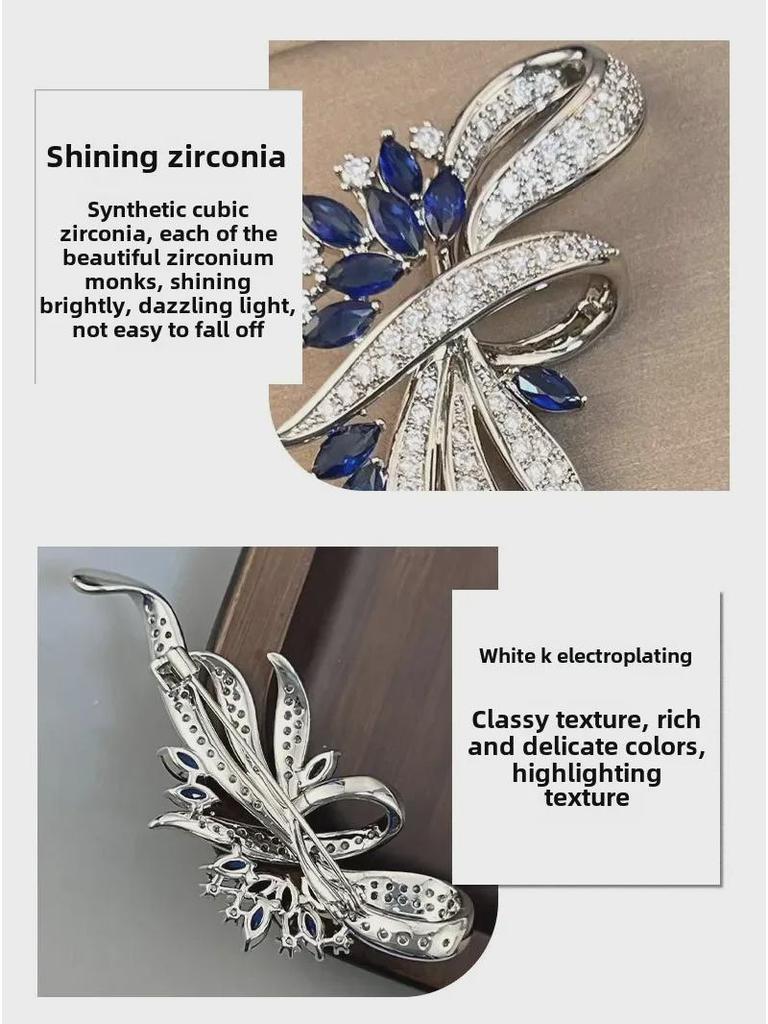 Роскошная брошь-бантик в виде цветка циркония: Стильная и универсальная булавка