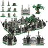 MOC Хэллоуин Адское Кладбище Строительные Блоки DIY Кирпичики Ужасающая Тыква Декор Фигурки Призраков Игрушки для Детей, Детей