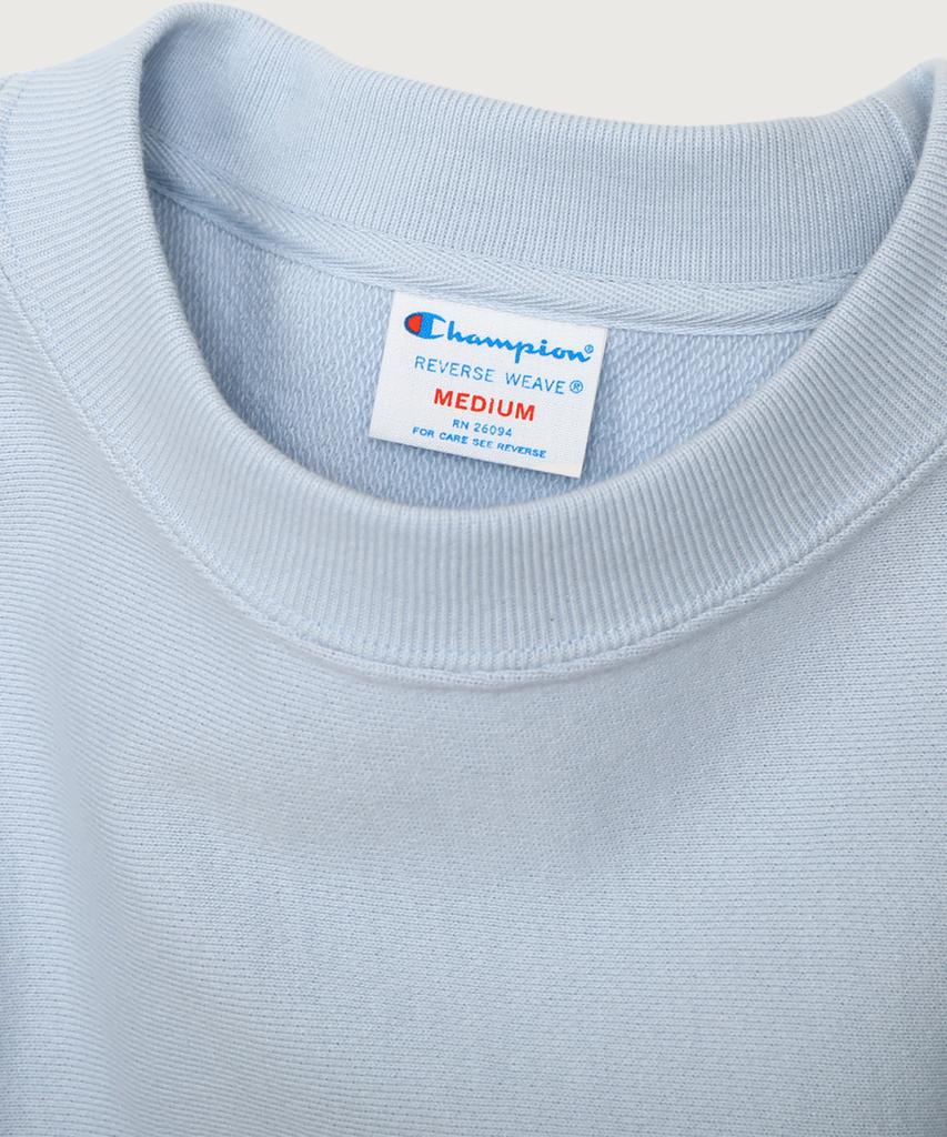 CHAMPION Women'S Reverse Weave Loose Fit Crew Neck Sweatshirt Light Blue