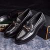 Summer New Horse Buckle Loafers Men'S Handmade Leather Retro British Men'S Leather Shoes One-Pedal Casual Single Shoes