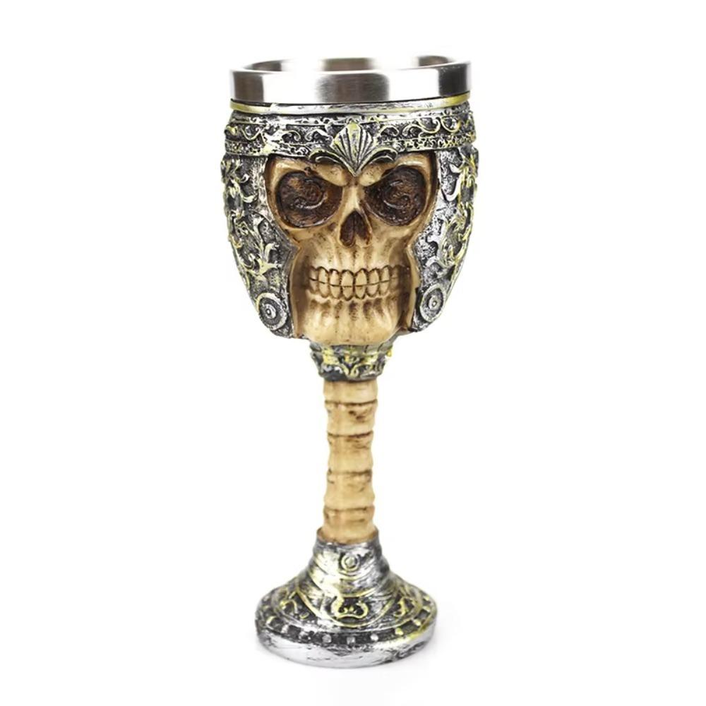 Retro Viking Dragon Drinking Mug Skeleton Skull Goblet Drinkware Gothic Wine Cup  Home