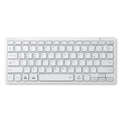 Elecom Клавиатура Bluetooth Pantograph Mini Keyboard совместима с Android White Windows, Mac, iOS, [Облегченная модель] TK-FBP102XWH