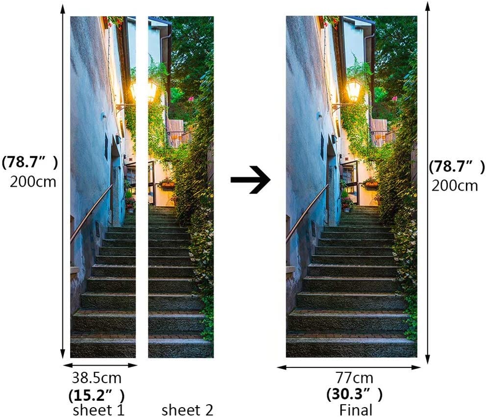 Наклейка на дверь, настенная бумага, 3D обои, сделай сам, постер, художественные фрески, домашний декор, наклейки с цитатой, украшение, самоклеящиеся съемные садовые