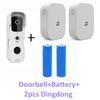 Умный домашний видеодомофон Tuya, Wi-Fi, уличный беспроводной штекер европейского стандарта, водонепроницаемый IP65, аккумулятор, динамик для внутренней связи, телефон CameraAA