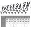 9KM DWLIFE Fishing Swivels Ball Bearing Stainless Freshwater Compatible & Snaps, 25-Piece Set, Quick-Change Snaps, High-Strength Swivels, Steel,
