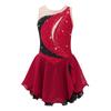 Girls' Figure Skating Dress Sleeveless Glitter Rhinestone Ballet Leotard Dress Competition Costume Gymnastics Suit