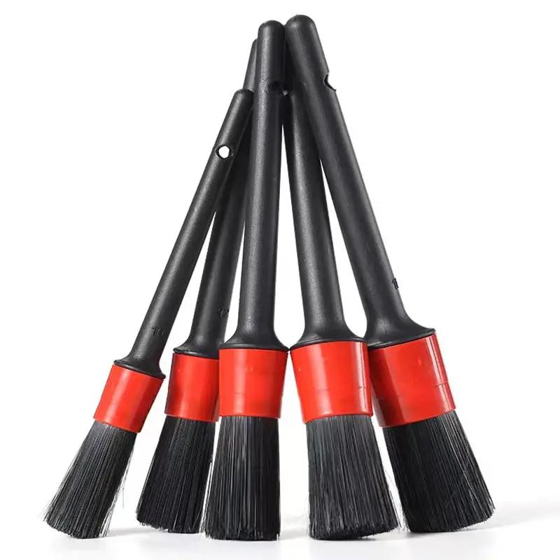 3 шт. Щетка для чистки экстерьера и интерьера автомобиля, щетки из щетины кабана для чистки автомобиля, инструменты для чистки деталей автомобиля, щетка для чистки приборной панели